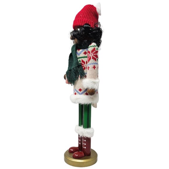 Ethnic Holiday Hot Cocoa Lady 16" Christmas Nutcracker - Picture 2 of 4